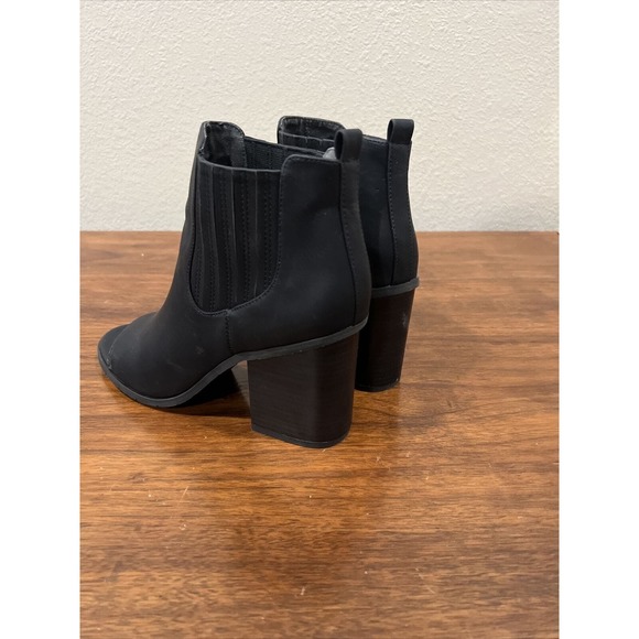 BC Shoe Women 8.5 Peep toe Bootie Black‎ Heel Breezy - Picture 7 of 9